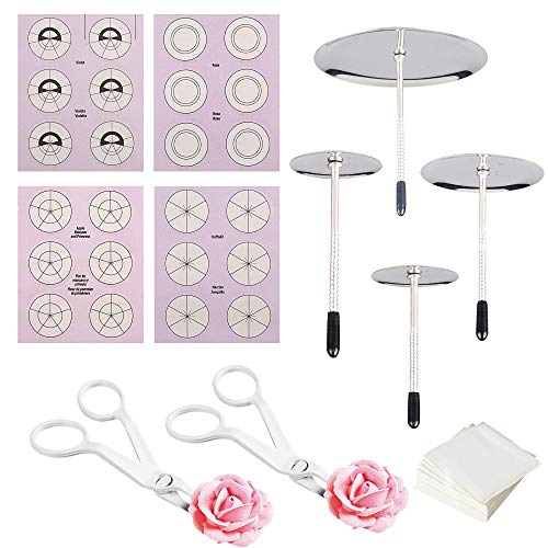 Woohome 8 Pz Chiodo Fiori Decorazione Della Torta, 4 Taglia Chiodo Fiori, Flower Forbici E Torta Per Produzione Di Fiori Di Carta, Cupcake, Chiodi, De