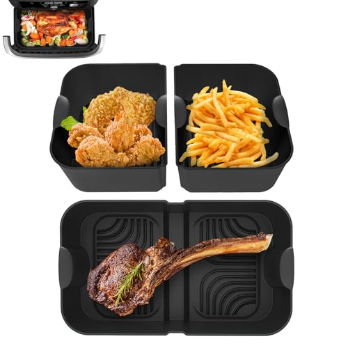 3 Pezzi Accessori Friggitrice Ad Aria Ninja, Stampi In Silicone Riutilizzabili Per Ninja Af500Eu 10,4L E 5,2L, Accessori Air Fryer, Lavabili In Lavast