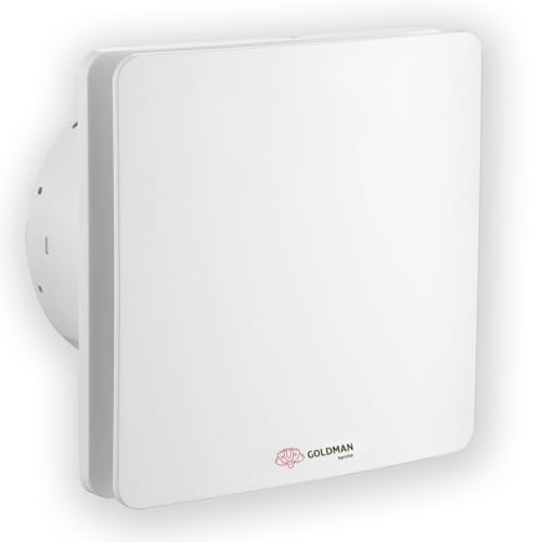 Goldman Service | Aspiratore Bagno Silenzioso Ventilatore Aspiratore Aria Potente Anti Umidità Odori Valvola Antirritorno | Diametro: 100 Millimetri