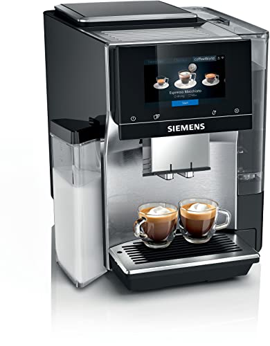 Siemens - Macchina Da Caffè Superautomatica, Eq700, Schermo Iselect Da 5", Coffeworld, Smerigliatrice, Home Connect, Acciaio Inossidabile, Tq707R03