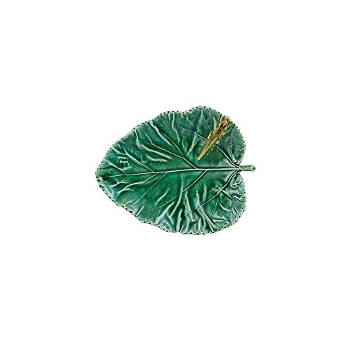 Bordallo Pinheiro Mulberry Leaf Con Grasshoper Medium Lyndee