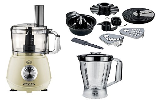 Lgv Mita - Robot Tritatutto Da Cucina 800W Mixer Elettrico, Multifunzione Vintage. Colore Verde (Km6320T)