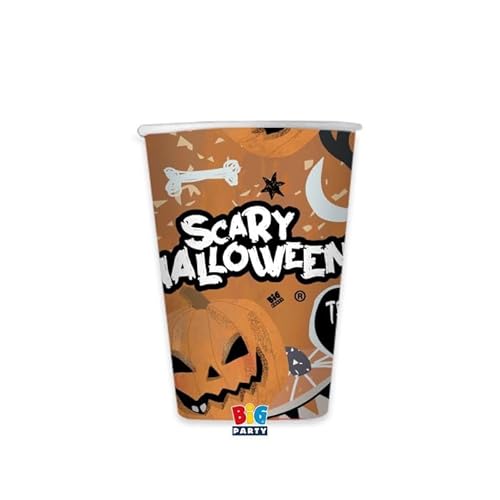 8 Bicchieri Scary Halloween Da 200Cc