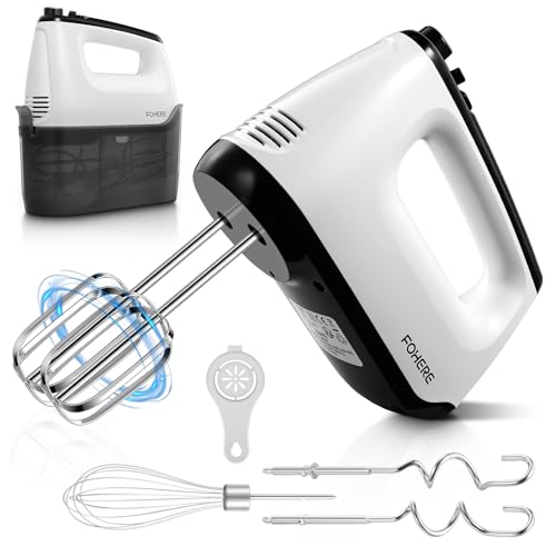 Sbattitore Manuale - 6 Velocità - Con Turbo Boost - Sbattitore Elettrico - Con Scatola Portaoggetti - 6 Accessori Gratuiti - Acciaio Inossidabile - Si