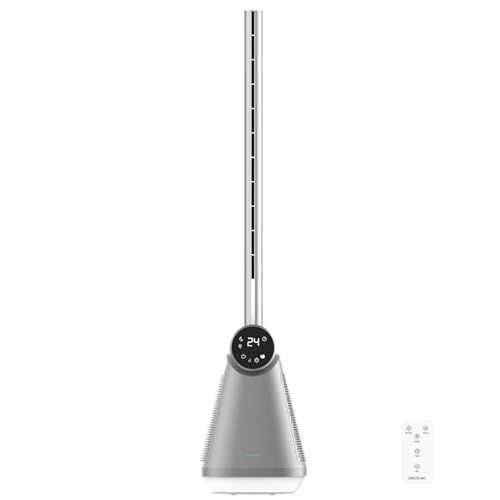 Cecotec - Ventilatore A Torre Energysilence 9890 Skyline Bladeless Senza Pale 100 Cm, 50W, Touch Screen Led, Telecomando, 3 Velocità, 3 Modalità, Time