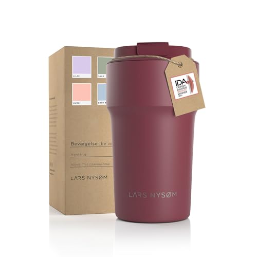 Lars Nysøm Tazza Termica Per Caffè Thermo Coffee Mug-To-Go 500Ml | Tazza Da Viaggio Senza Bpa 0,5 Litri Con Isolamento | In Acciaio Inox E Tenuta Stag