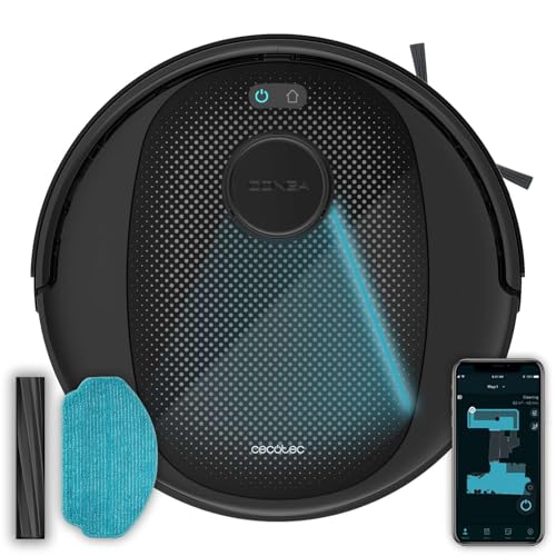 Cecotec Robot Aspirapolvere E Lavapavimenti Conga 7690 Immortal Max. Aspirazione 5000Pa, Autonomia 220 Min, Con Navigazione Laser, Spazzola Silicone A