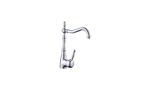 Zanzibar Rubinetto Per Lavello Cucina Con Miscelatore Monocomando Anticato Cromo Lucido Cartuccia Mm40