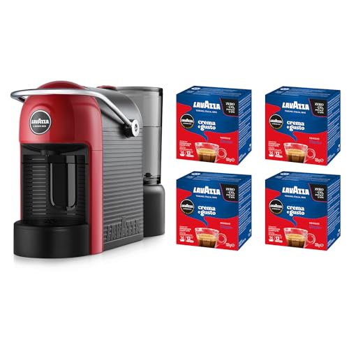 Lavazza A Modo Mio Jolie Evo, Macchina Per Caffè Realizzata Con 36% Di Plastica Riciclata, Macchina Espresso Con 64 Capsule Lavazza A Modo Mio Crema E