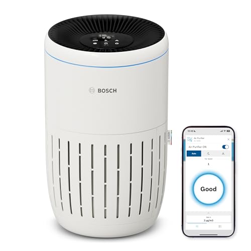 Bosch Air 2000I - Purificatore D'Aria Intelligente - Copre 37,5 M² - Filtra Efficacemente Oltre Il 99% Degli Inquinanti - Modalità Auto/Sleep (< 25 Db