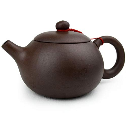 Teiera Cinese Gongfu Cha Xishi Pot 210Cc Argilla Viola Ceramica Zini Per Tè Sfuso (Marrone Scuro)