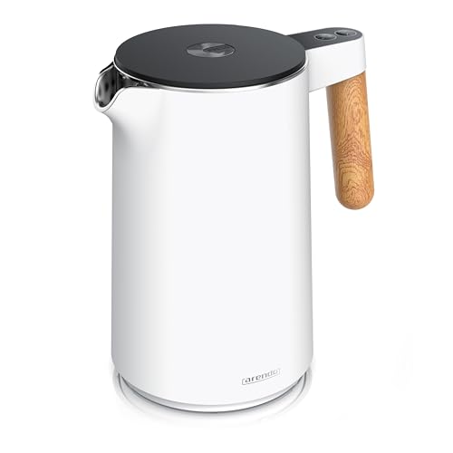 Arendo Wasserkocher Mit Temperatureinstellung Indicatore Di Temperatura, Bianco, Acciaio Inossidabile, C: Bollitore Elettrico