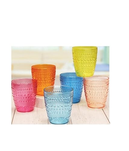 Bicchieri Brio Set 6 Pz Colori Assortiti Plastica San 52495