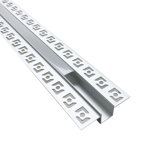 Profilo Alluminio A Incasso Larghezza 1,2 Cm Per Striscia Led Barra-9-1M
