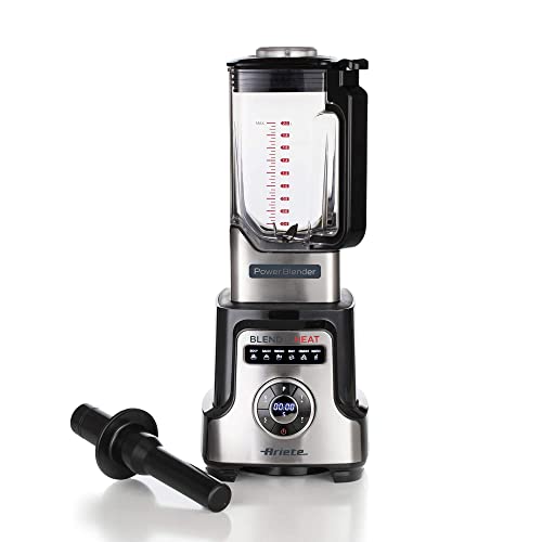 Ariete 578, Blend & Heat, Frullatore Multifunzione Da 2 Litri, Funzione Soap, 10 Velocità, 6 Programmi Automatici, Ek1, 2000 Watt, Acciaio Inox