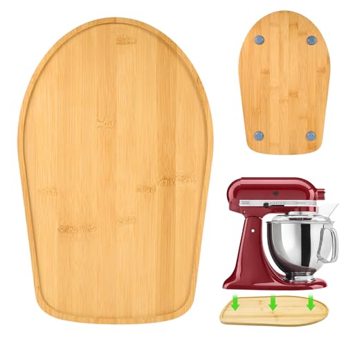 Miscelatore Scorrevole In Bambù Compatibile Con Kitchen Aid Da 4,5/5 Litri Con Testa Inclinabile, Tappetino Scorrevole K45Ss