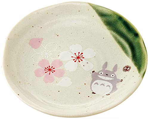 Studio Ghibli Via Bluefin My Neighbor Totoro Traditional Japanese Dish Series - Piatto Piccolo [Sakura/Cherry Blossom] - Prodotto Ufficiale Studio Ghi