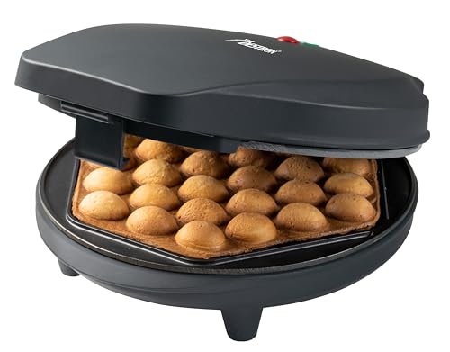Bestron Piastra Per Waffle Bubble, Macchina Per Waffle Bubble Per Riempire Con Gelato, Cioccolato O Frutta, Con Spia Di Cottura E Rivestimento Antiade