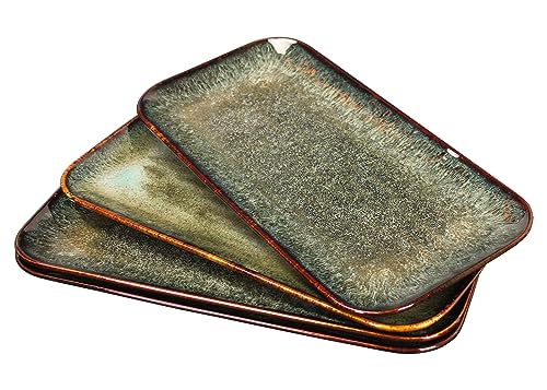 Ya Ju Set Di 4 Piatti In Ceramica, Piatti Principali Per Bistecca, Pane, Risotto, Pasta, Antipasto, Microonde, Forno E Lavastoviglie, Antigraffio (Pia