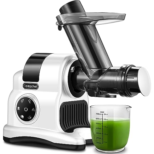 Amzchef Estrattore Frutta E Verdura - 80Mm Grande Apertura Per Frutta Intera - Estrattore Frutta E Verdura Professionale Con Modalità A 2 Velocità E F