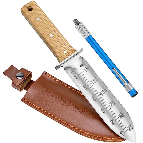 Berry Bird Hori-Hori Gartenmesser Boden Schaufel Barebones 177.8Mm Gezackte Klinge Pruner Zu Entfernen Unkraut Wurzeln Gartenarbeit Digging Tool (Eins