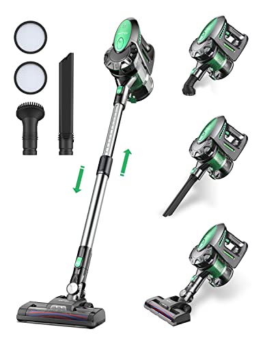 Vactidy Aspirapolvere Senza Fili V8,25Kpa Scopa Elettrica Senza Fili Potente 4 In 1, Aspirapolvere Portatile Ultra-Leggero, Autonomia 35 Min Con Batte