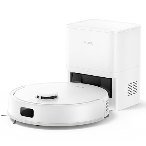 Mova Aspirapolvere Robotica E20 Plus: Navigazione Laser Intelligente, Pulizia Secco E Bagnato 2 In 1, Autosvuotamento Del Contenitore Della Polvere, M