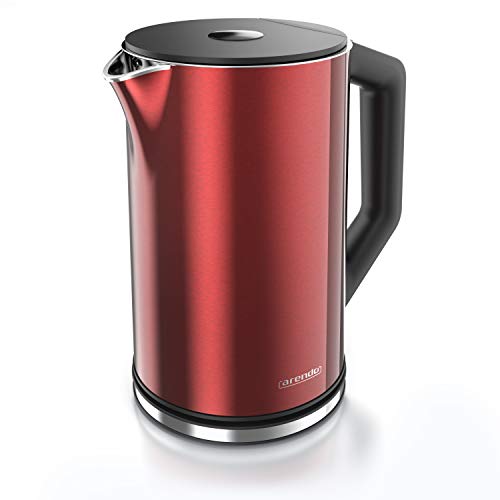 Arendo - Bollitore Acqua Elettrico Da 1.5L 2200W - Eco Controllo Temperatura - Temperatura Regolabile 40-100°C - Parete Doppia - In Acciaio Inossidabi
