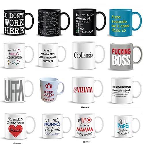 Piu Forty Tazza Mug In Ceramica I Don'T Work Here Regalo Colazione