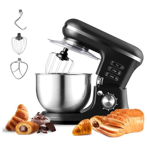 Avilia Impastatrice | Planetaria | Impastatrice Planetaria | Robot Da Cucina | Robot Da Cucina Multifunzione Con 3 Accessori In Omaggio, 6 Velocità +