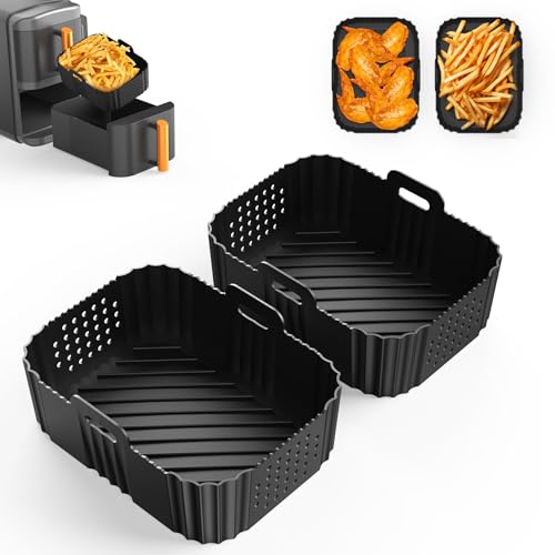 Stampo In Silicone Per Friggitrice Ad Aria Per Ninja Double Stack Xl Sl400Eu, Foodi Max Af500Eu, Af400Eu, Af451Eu, Af300Eu, Confezione Da 2 Accessori