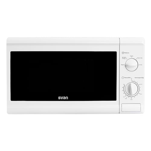 Svan Microonde 20 Litri Basic Bianco Smw2700. 700 W, 5 Programmi, Modalità Sbrinamento, Rivestimento Interno, Facile Pulizia, Timer 35 Min.