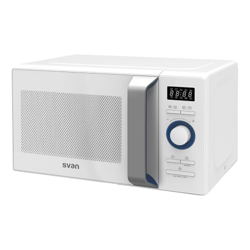 Svan Microonde Da 20 Litri Libera Installazione Gratuita Con Grill Bianco Svmw820Cb. 800 W, Grill 1000 W, 8 Programmi, Modalità Scongelamento, Rivesti