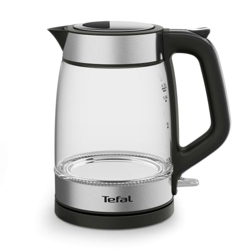 Tefal Ki6058 - Bollitore Elettrico In Vetro, 1,7 Litri, Facile Da Pulire, Colore: Nero