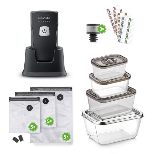 Caso Vacu Onetouch Pro Set – Vuoto A Mano Senza Fili Con Numerosi Accessori, Macchina Sottovuoto Con Potente Potenza Della Pompa 12 Litri/Minuto, Batt