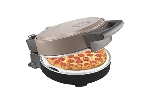 Bestron Forno Per Pizza Croccante In 5 – 10 Minuti, Forno Elettrico Per Pizza Con Temperatura Massima Fino A 320 °C, Con Pietra Refrattaria E 2 Grandi