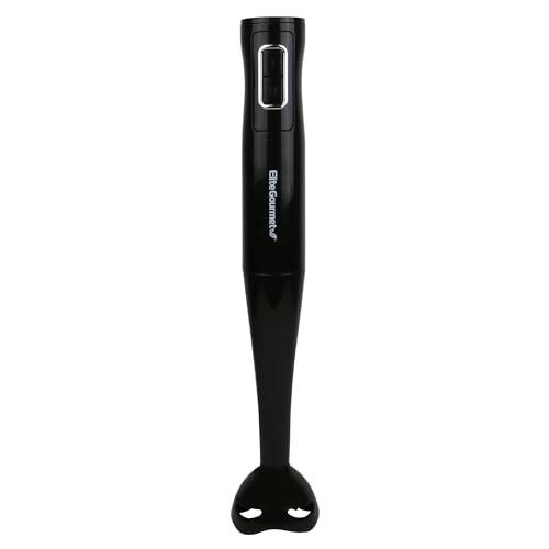 Elite Gourmet, Frullatore A Immersione Ehb1023, 300 W, Minipimer A 2 Velocità, Con Lame E Asta Staccabili, Per Frullati, Pappe Per Bambini, Zuppe, Ner