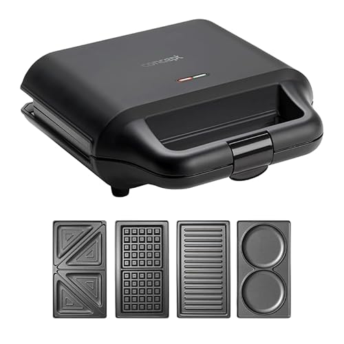 Concept Sv3055 Sandwich Maker 4 In 1 700 W Nero Moderno Rivestimento Antiaderente