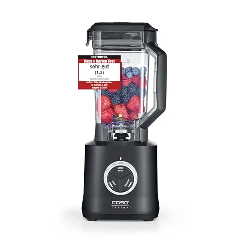 Caso Power Blender B 2000 - Frullatore A Tazza Professionale, 30.000 Giri/Min, 2000 W, Tritan Infrangibile (2 L), Senza Bpa, Funzione Pulse, Frullato,