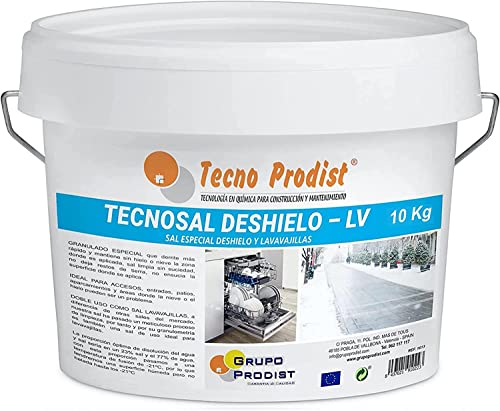 Tecnosal Deshielo (10 Kg) Sale Antighiaccio Speciale | Sale Sciogli Ghiaccio E Neve | Sale Scioglineve Per Vialetti, Ingressi, Parcheggi O Autostrade,