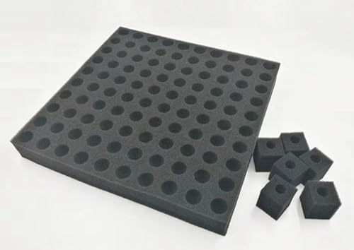 Spugna Idroponica Generica, 100 Pezzi Di Spugna Idroponica Per La Coltivazione Di Semi, Spugne Per L'Allevamento Di Piccoli Germogli E Piantine (Nero)