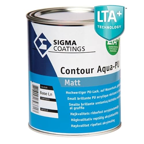 Sigma Smalto All'Acqua Opaco Super Resistente Contour Aqua Pu Matt Bianco 2.5 Litri
