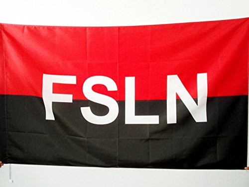 Bandiera Fsln Nicaragua 90X60Cm - Bandiera Fronte Sandinista Di Liberazione Nazionale 60 X 90 Cm Foro Per Asta - Az Flag