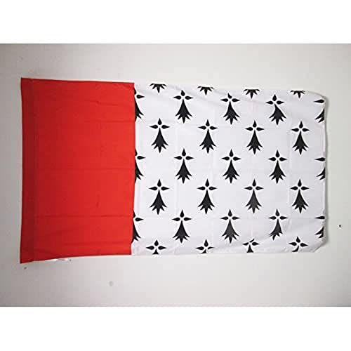 Az Flag Bandiera Pays De Nantes 150X90Cm - Bandiera Di Nantes - Ducato Di Bretagna 90 X 150 Cm Foro Per Asta