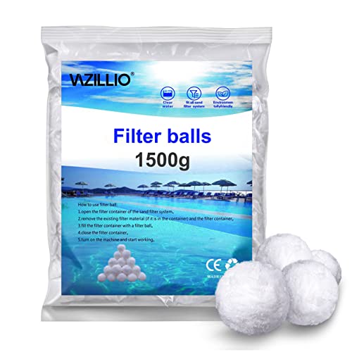 Vazillio 1500G Sfera Filtrante Per Piscina Equivalente A 55 Kg Di Filtro A Sabbia, Filtro A Balls Per Pompa, Acquario, Piscina