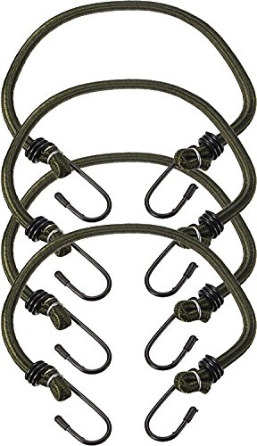 4 Corde Elastiche Bungee Resistenti Per Uso Militare Basha Bivvy Bivi Color Oliva - Verde Oliva Marchio Savage Island