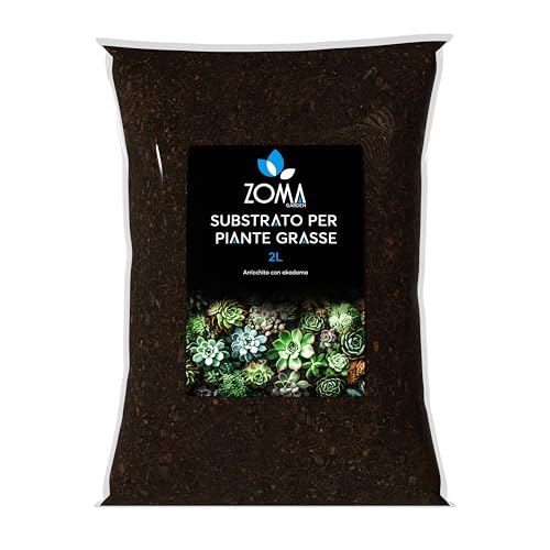 Zomagarden Terriccio Per Tutte Le Piante Grasse Professionale - Formulato Per Prevenire Ristagni Idrici E Fornire Nutrienti Essenziali - Contiene Akad