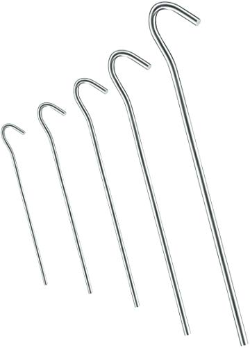 25X Picchetti Per Tende Anti-Rost Ø 4 Mm, Lunghezza 200 Mm - Profilo Rotondo | Picchetti | Picchetti A Terra | Ancoraggio A Terra In Acciaio Zincato P