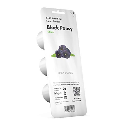 Click & Grow, Ricambio Vasi Di Terriccio Di Viola Nera, Confezione Con 3 Capsule