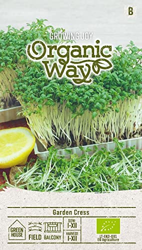 Organic Way | Semi Di Crescone Da Giardino | Semi Di Erbe | Semi Di Piante | Semi Da Giardino | 1 Pacchetto